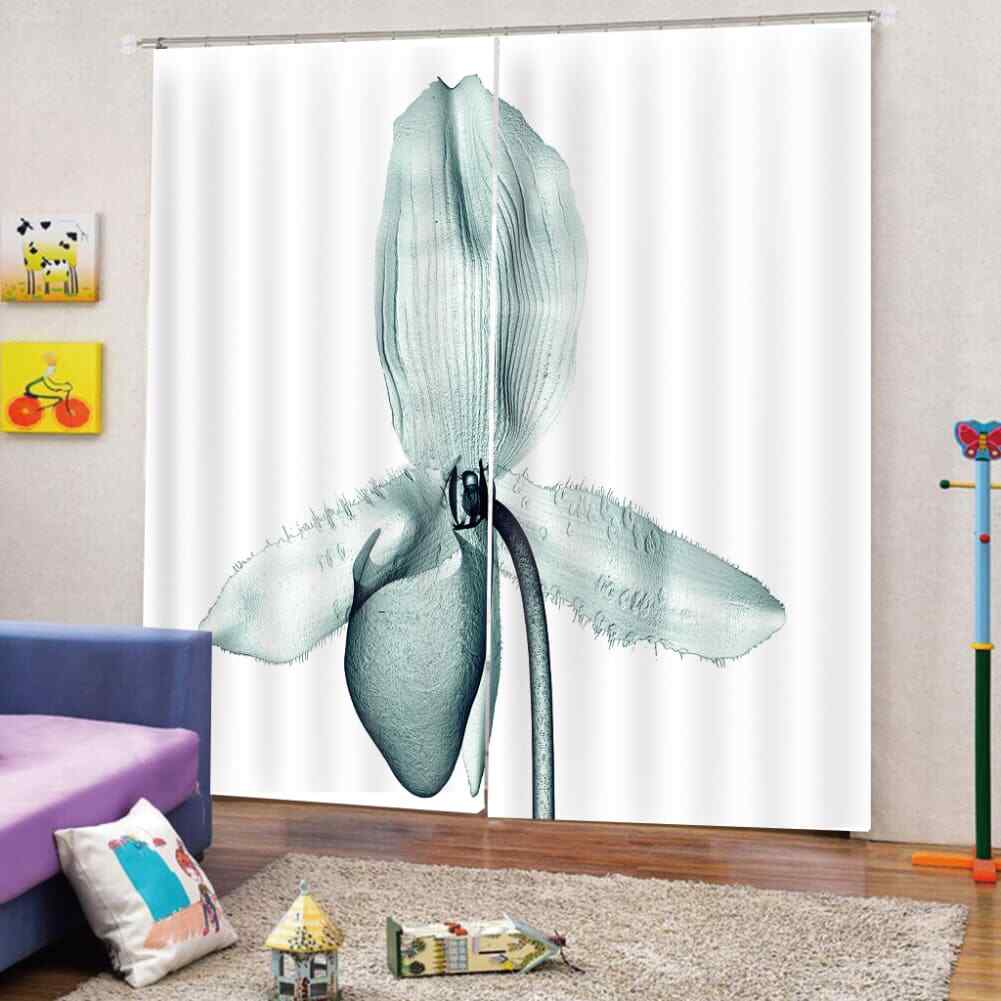 withered petals are about to fall Printing 3D Blockout Curtains Fabric Window