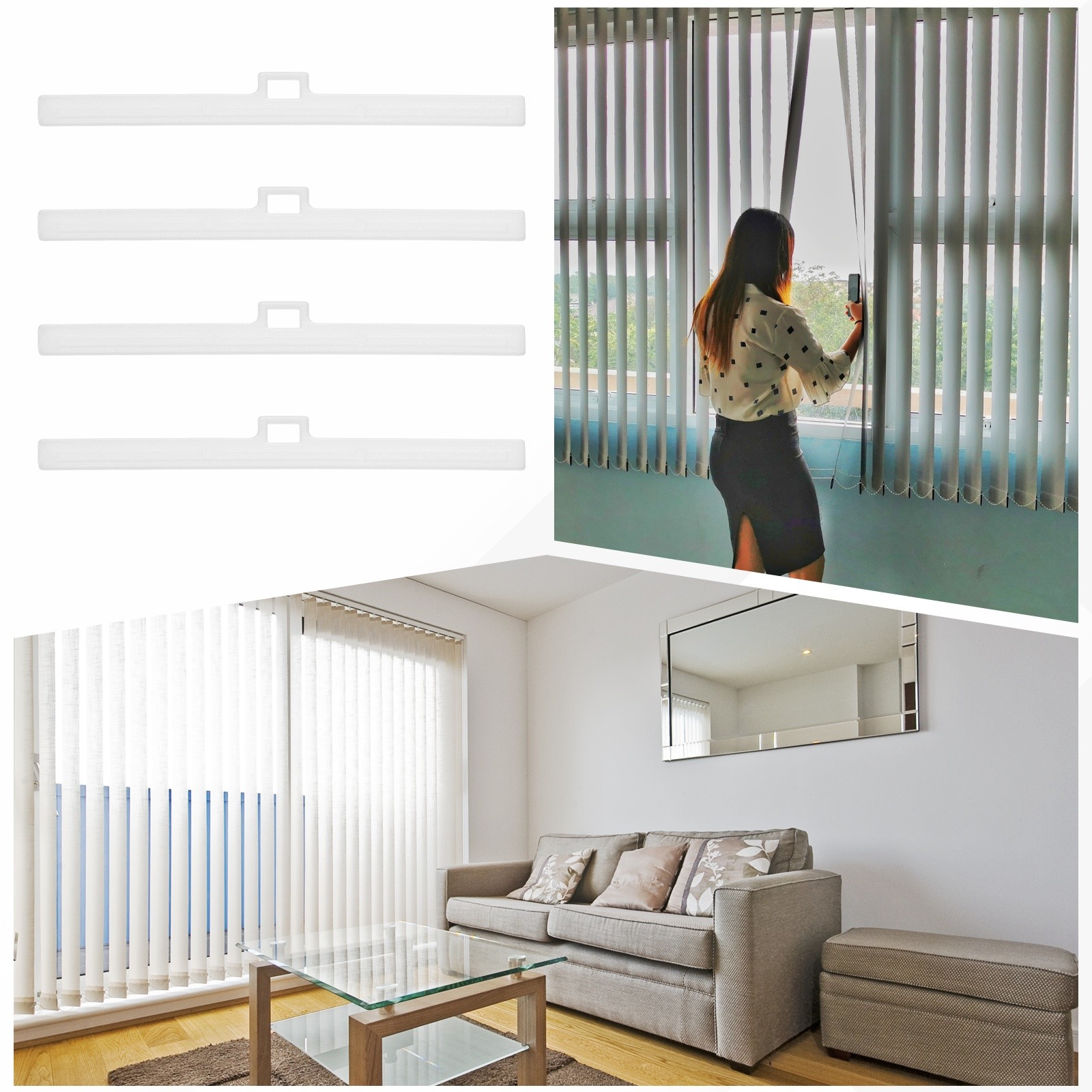 20Pcs Vertical Blind Hangers, 119mm Vertical Blind Top Holders