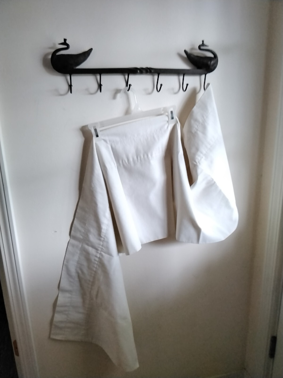 Light Cream Solid Cotton Polyester Valence Curtain 65″ L x 17″ W 3″ Rod Opening
