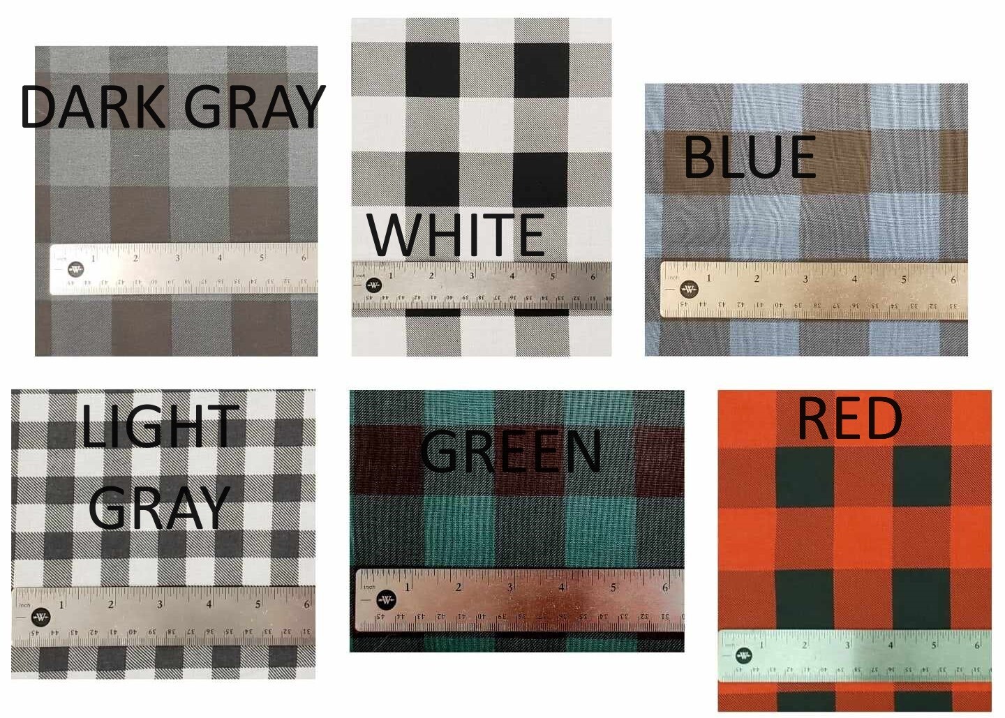 Buffalo Check Plaid Valances, Curtains or Swags (6 Colors Available)