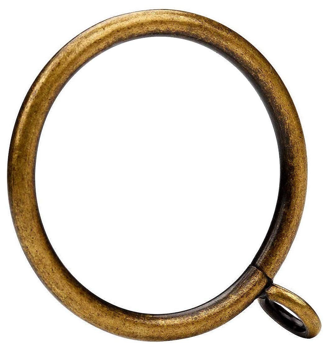 60 PCS Metal Curtain Rings Eyelet 1.49 Inch Fits 1 1/4 Inch Rod Antique Bronze