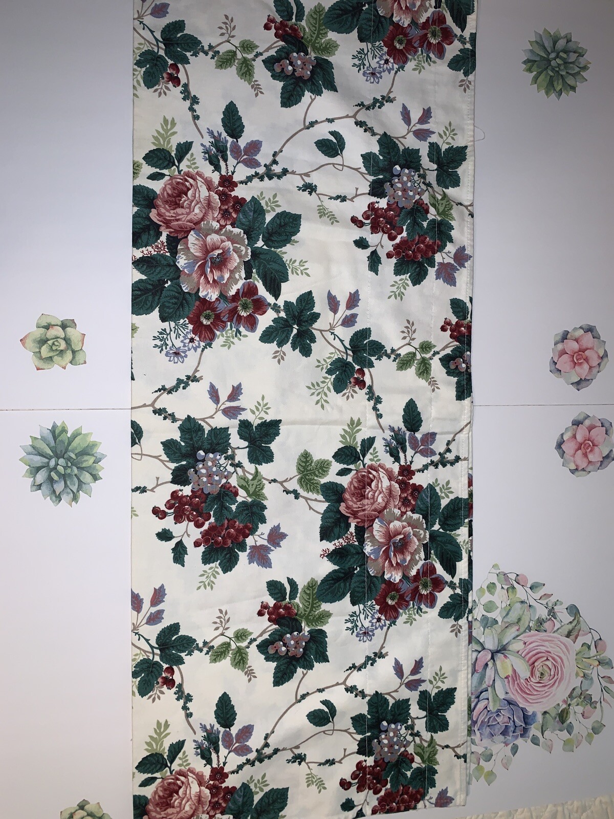 Waverly Pleasant Valley Valance Floral Grapes 79 x 16″