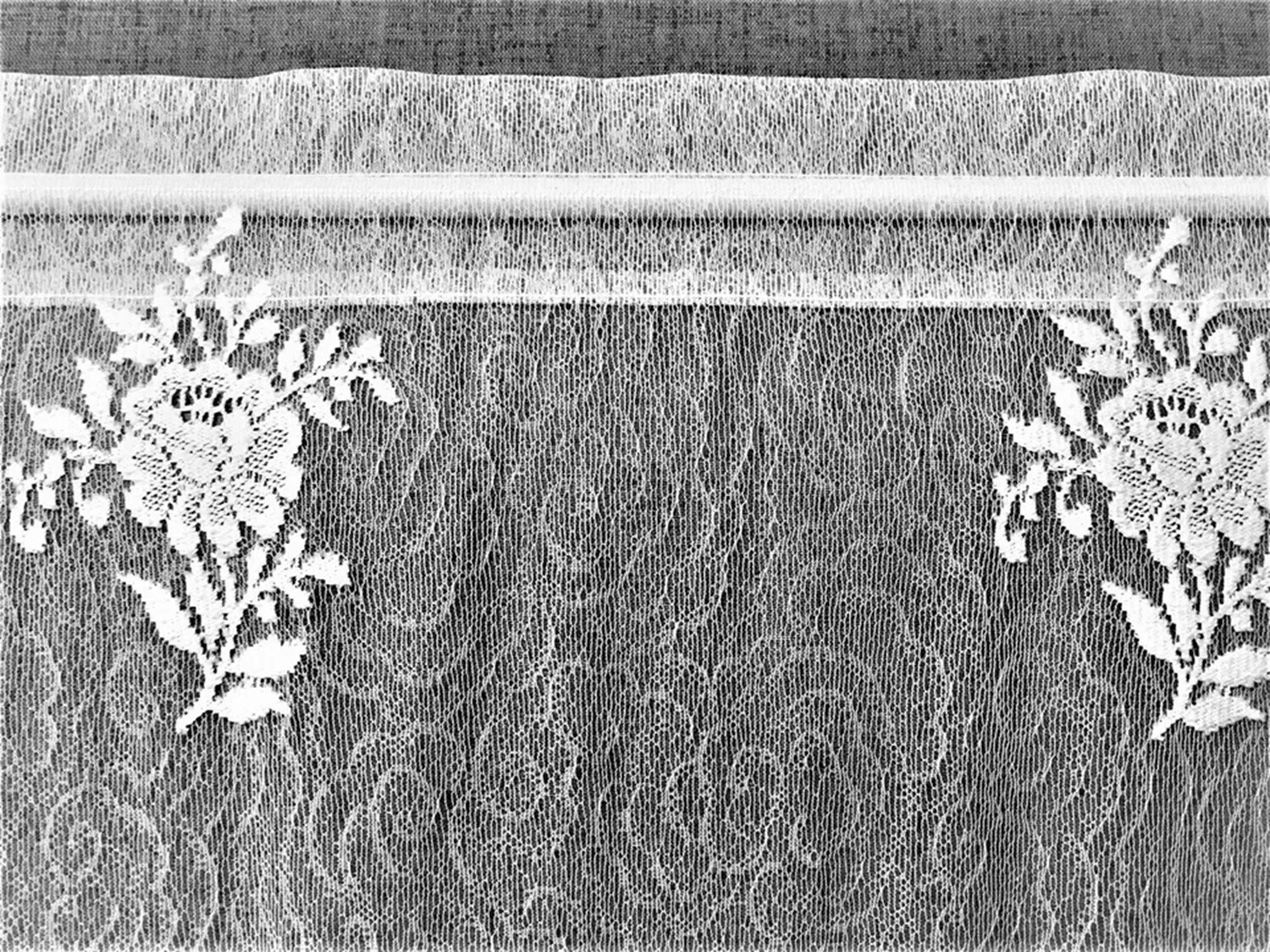 Sheer Rose White Lace Window Panel 60″ x 84″ Livingroom Bedroom Dining Room
