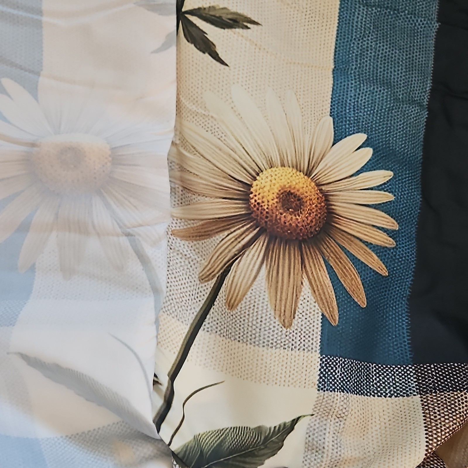 Ambesonne Daisy Floral Window Curtain Panels Light Filtering Rod Pocket 56×63
