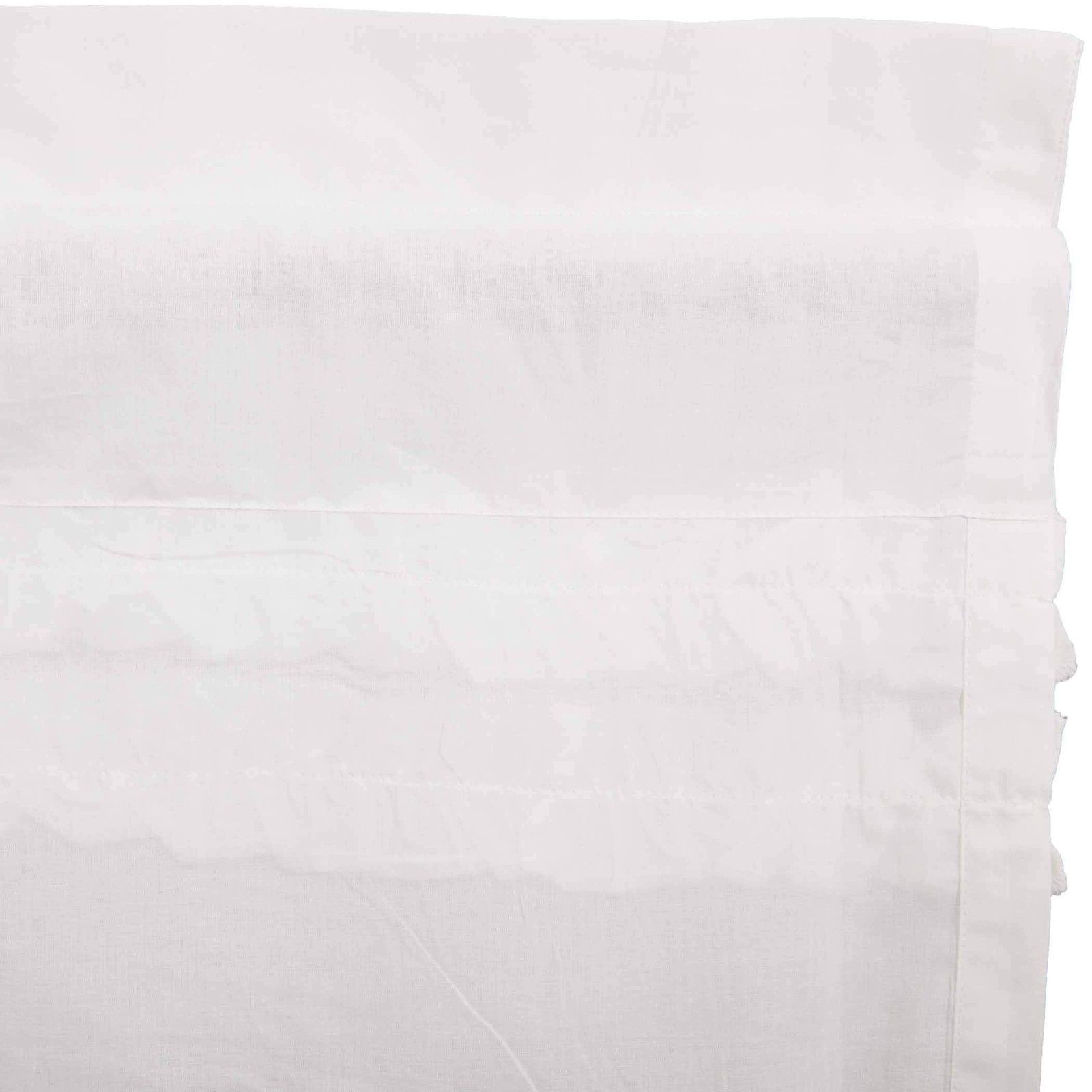 Farmhouse 63x36x18 Prairie Panel Pair White Rod Window Curtains