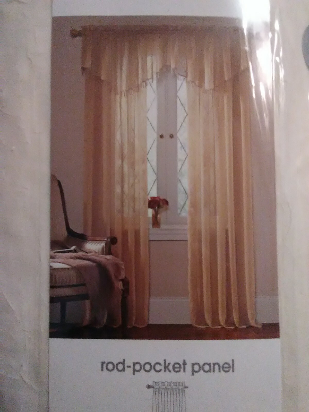 JC Penney Home Collection Rod-Pocket Panel 84″ Curtains 100% Poly Set of 2 Panel