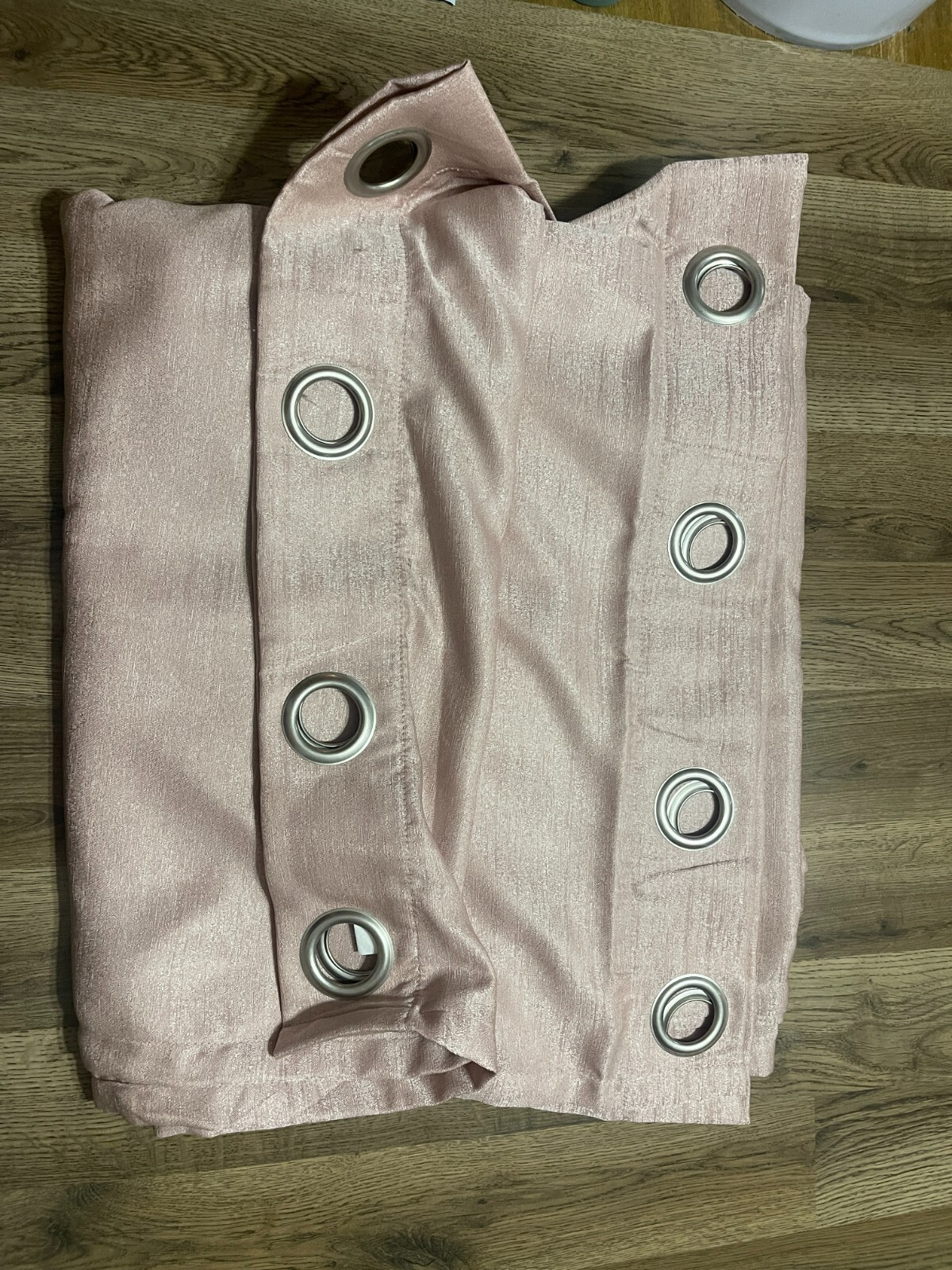 Textured Faux Silk Grommet Panels Blush Set of 2, 52″ x 96″ Curtain
