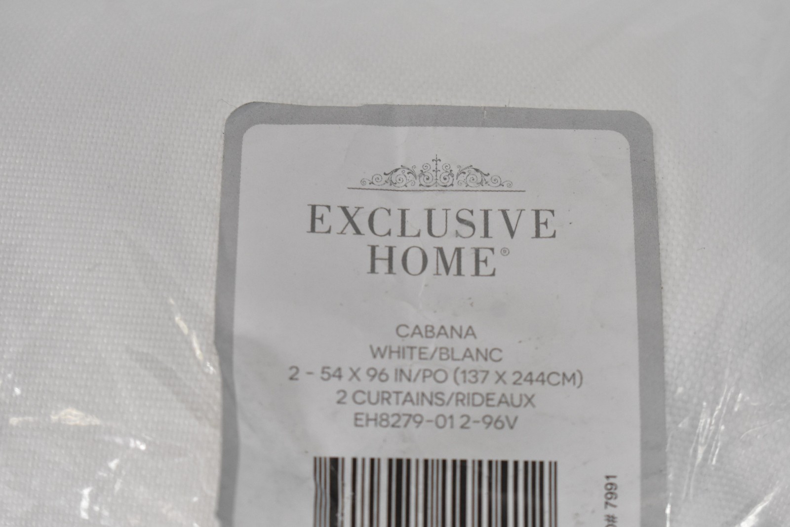 Exclusive Home Cabana Curtains Set 2 Panels White 54×96 Polyester Modern Window