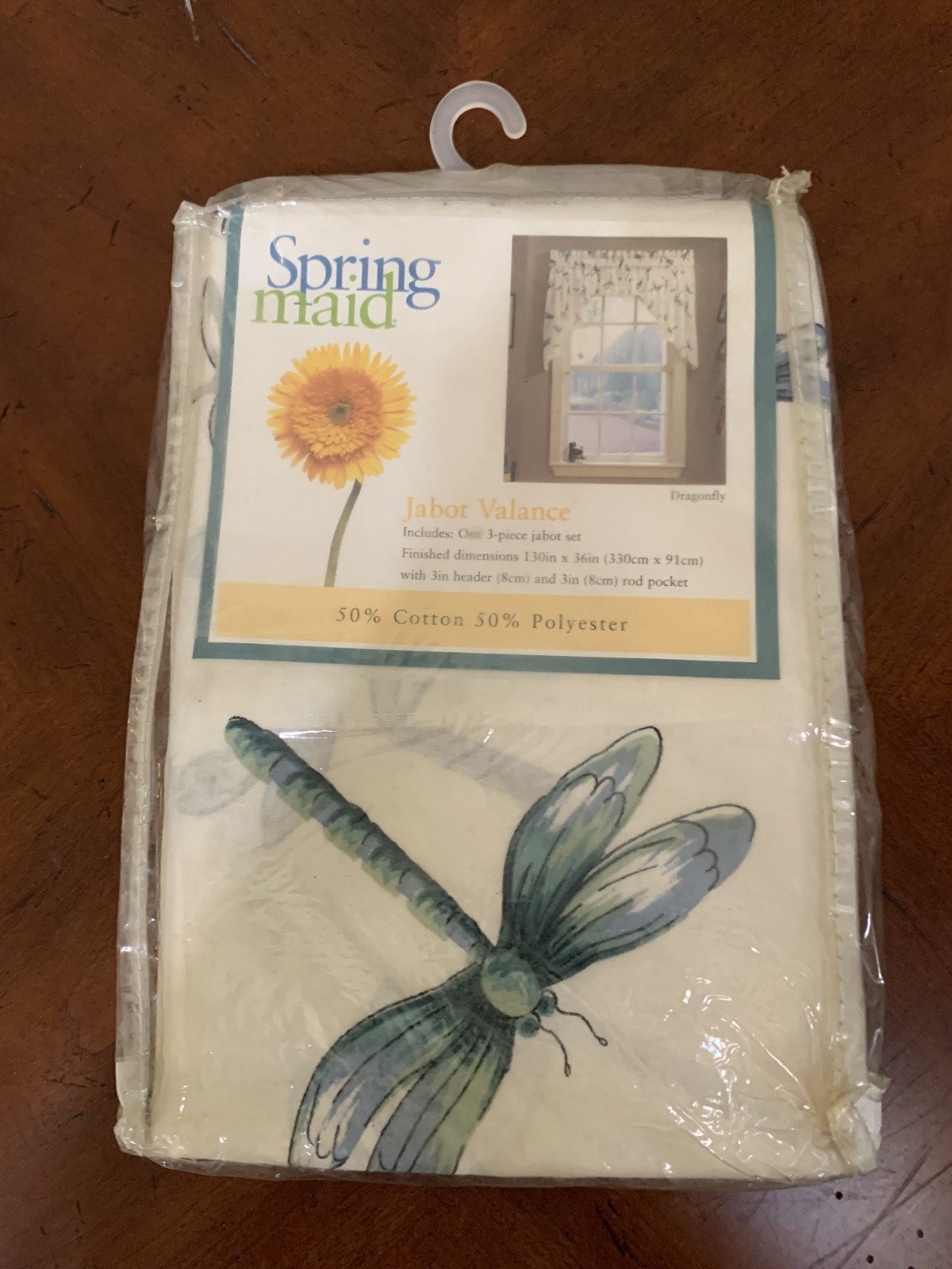 Springmaid Dragonfly Jabot Valance One 3 Piece Set 130 X 36″ USA New
