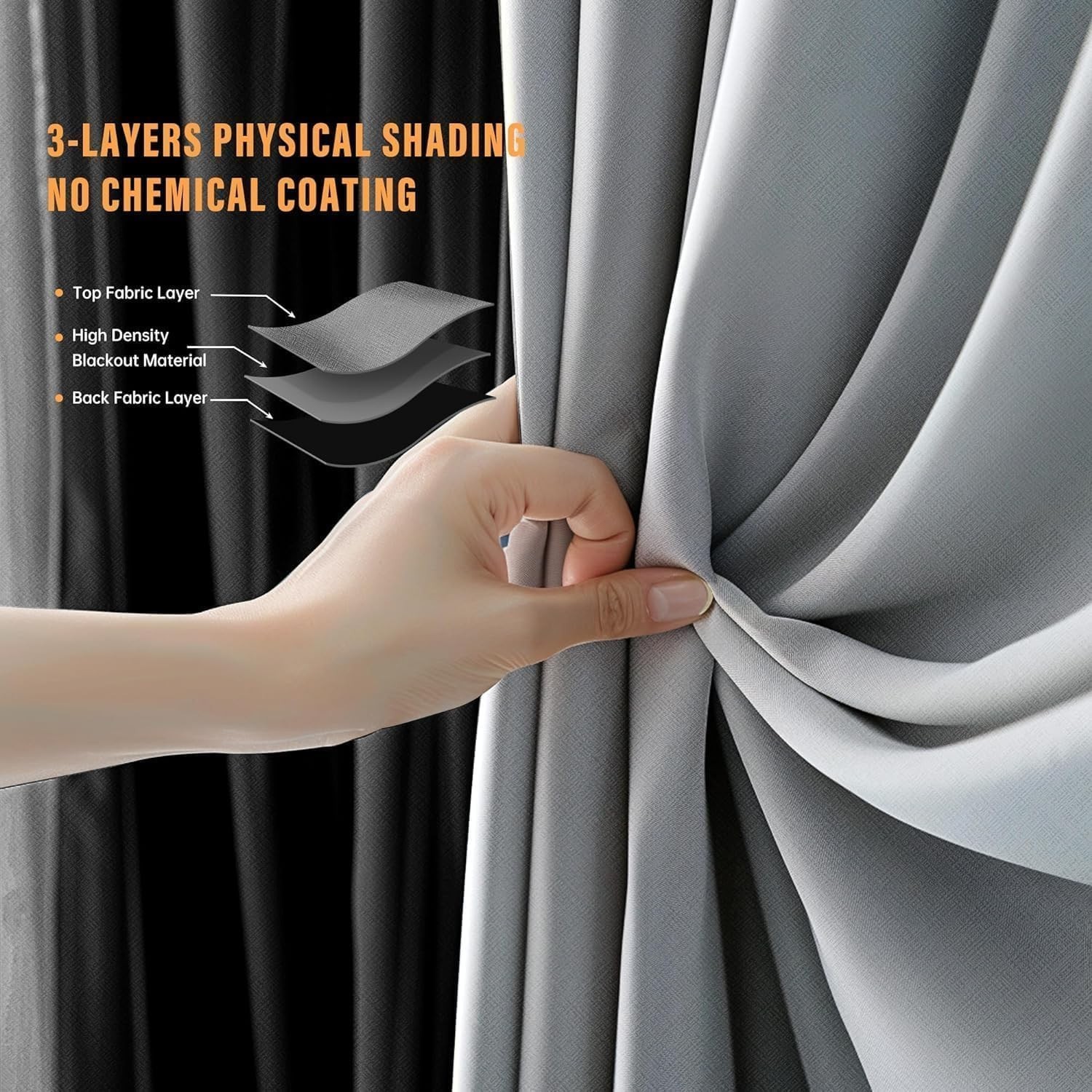 Room Divider Curtains with Flexible Ceiling Curtain Tracks Set,100% Blackout …