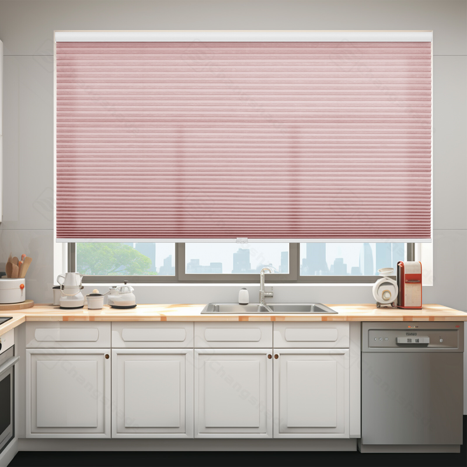 Changshade Cordless CUSTOM CUT Light Filtering 38MM Cellular Blinds Shades