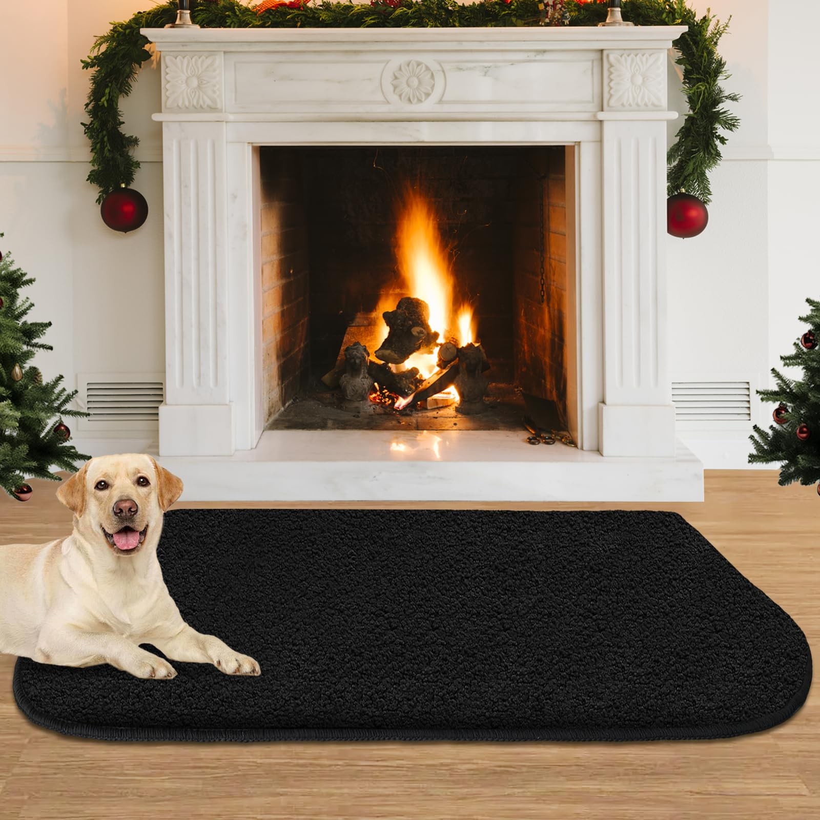 Fireplace Hearth Rug, 2′ x 3′ Fire Resistant Rugs for Fireplace Home Décor He…