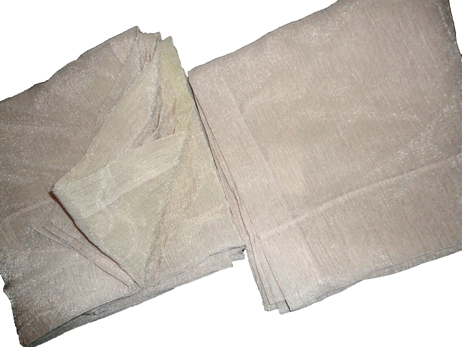 CROSCILL RICE PAPER SHIMMER ANTIQUE ROSE (2) SEMI SHEER PANELS 42 X 84