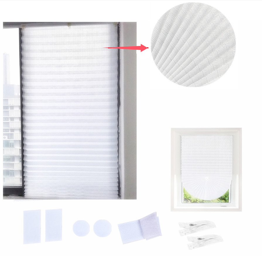 Ripple Shape 50%Light Filtering Shade Pleated Window Shade Free Cut Window Shade