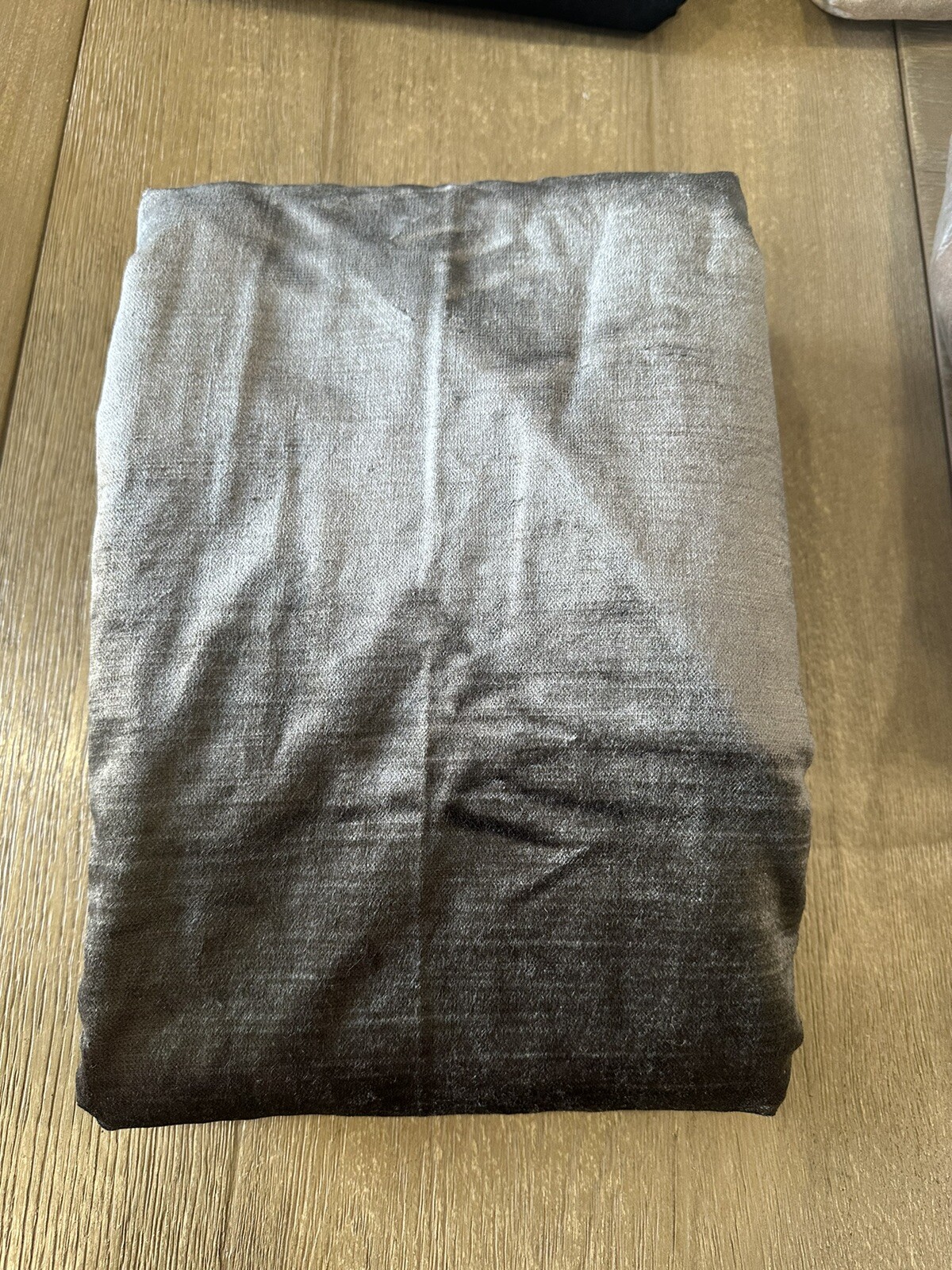 West Elm Luster Velvet Curtain Drape 48×84″ slate gray ONE no lining
