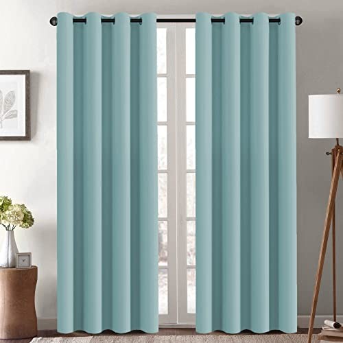 Blackout Curtain for Living Room Thermal 52″W x 84″L (Pack of 1) Mineral Blue