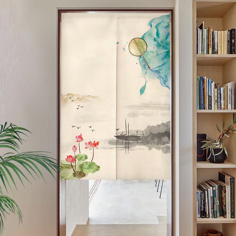 Chinese Style Door Curtain Doorway Tapestry Noren Kitchen Room Divider