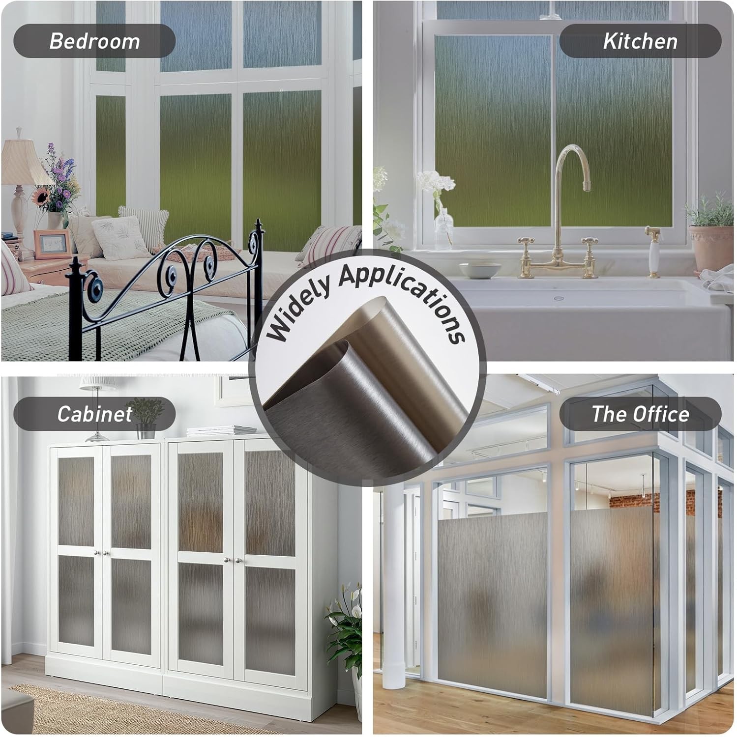 78.74» X17.73» Window Privacy Film Static Cling Isolate UV Radiation Non-Glue