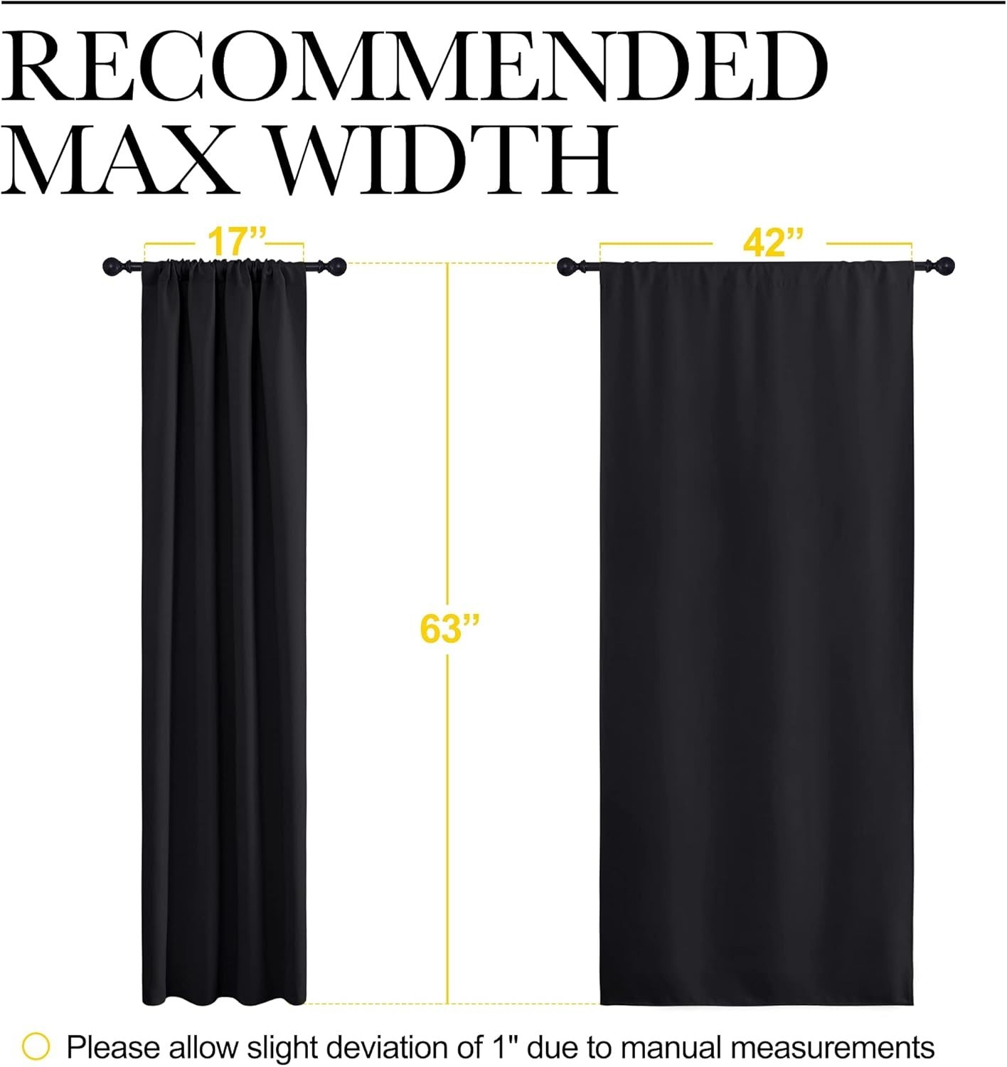 Art Deco Blackout Drapes 42″x63″ for Energy Efficiency & Luxury Style – 2 Panels