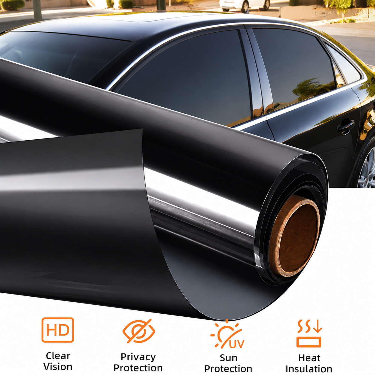 5% VLT Car Window Tint Film – (20″x16ft) Window Privacy Film for Home, Office