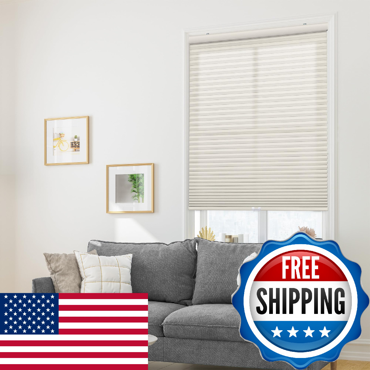 Dez Furnishings Cordless 1 Signature Light Filtering Cellular Shade 69 W X 48 H