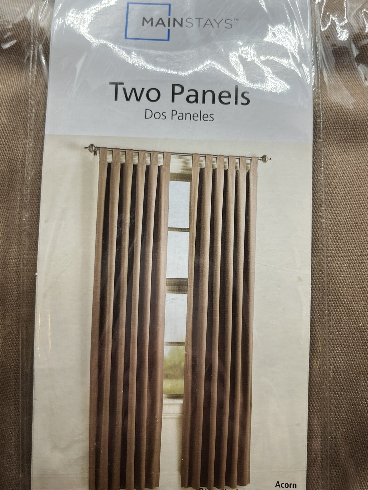 MAINSTAYS PANELS CHINO 2) PANEL SET 80″W X 84″L NEW IN PACKAGE SEE ALL