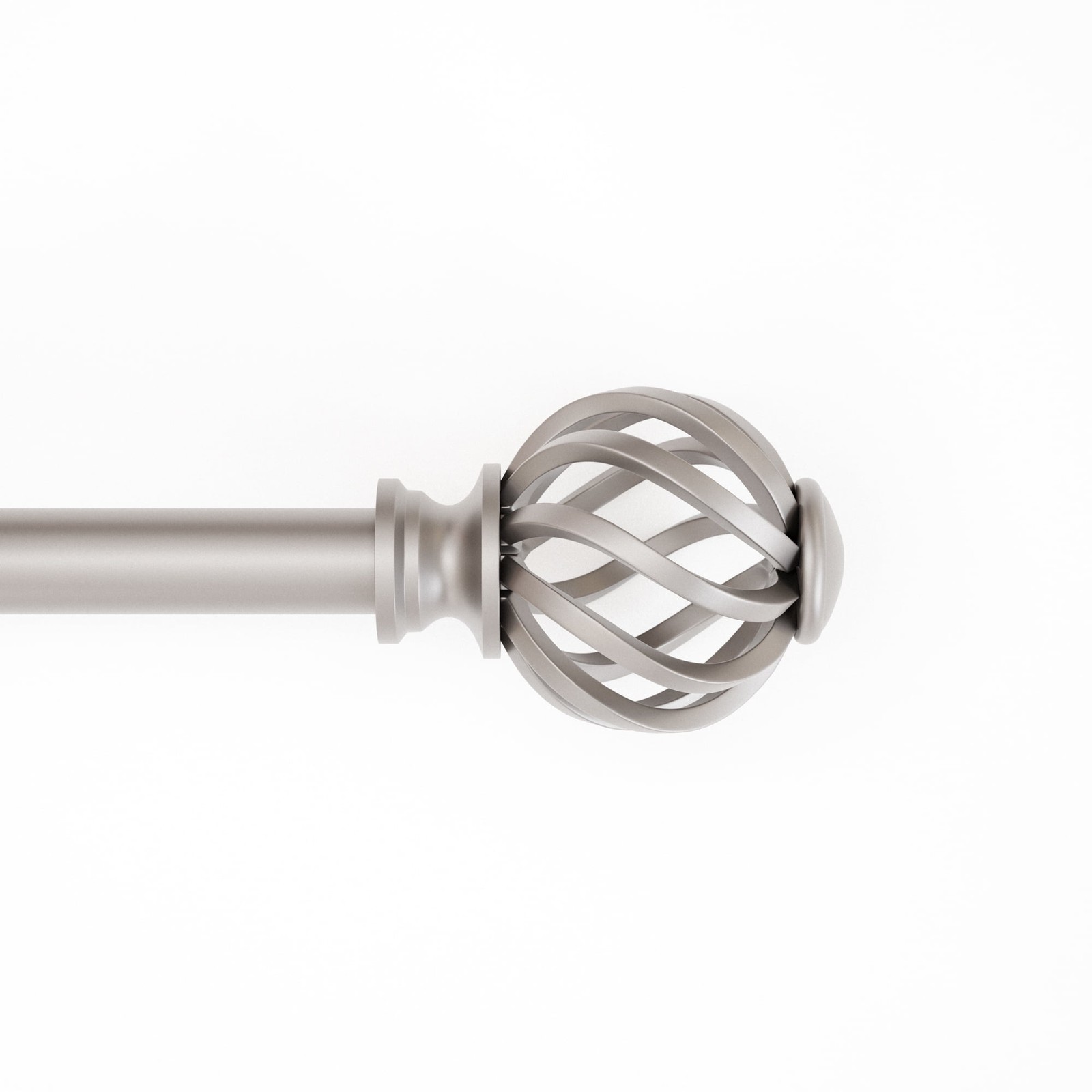 Mainstays 3/4″ Nickel Twist Cage Adjustable Single Curtain Rod, 30 – 84″