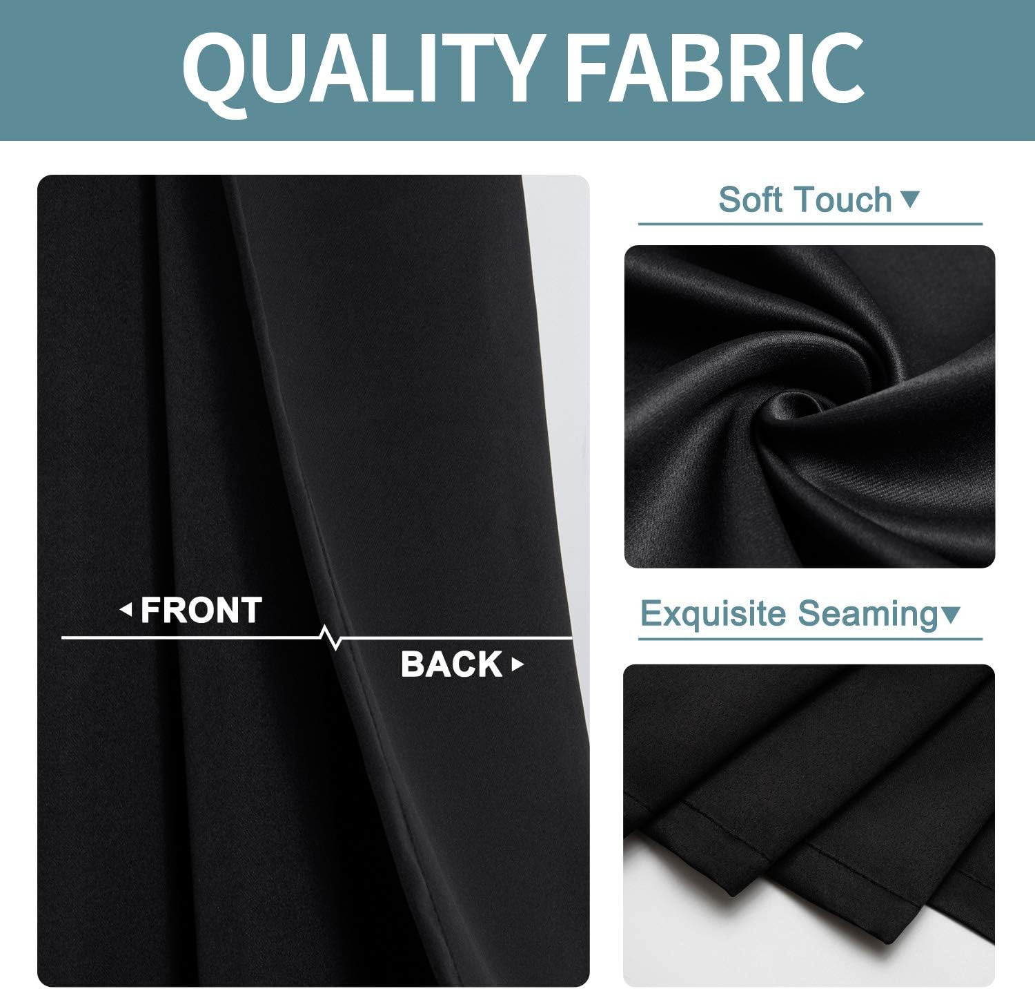 ChrisDowa Small Window Curtains 40 inches Long for Bedroom – Grommet Short Therm