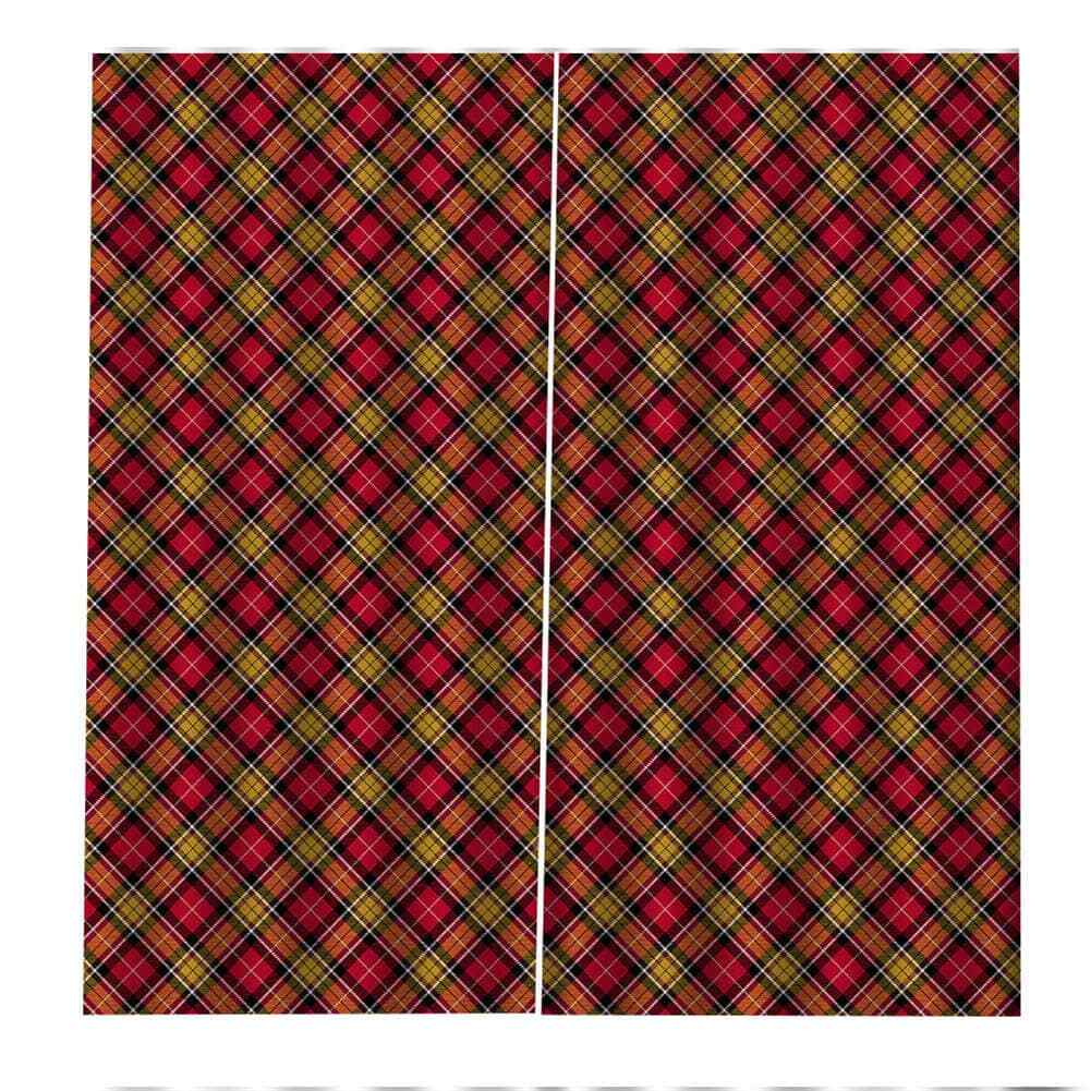 Simple squares in red and yellowPrinting 3D Blockout Curtains Fabric Window