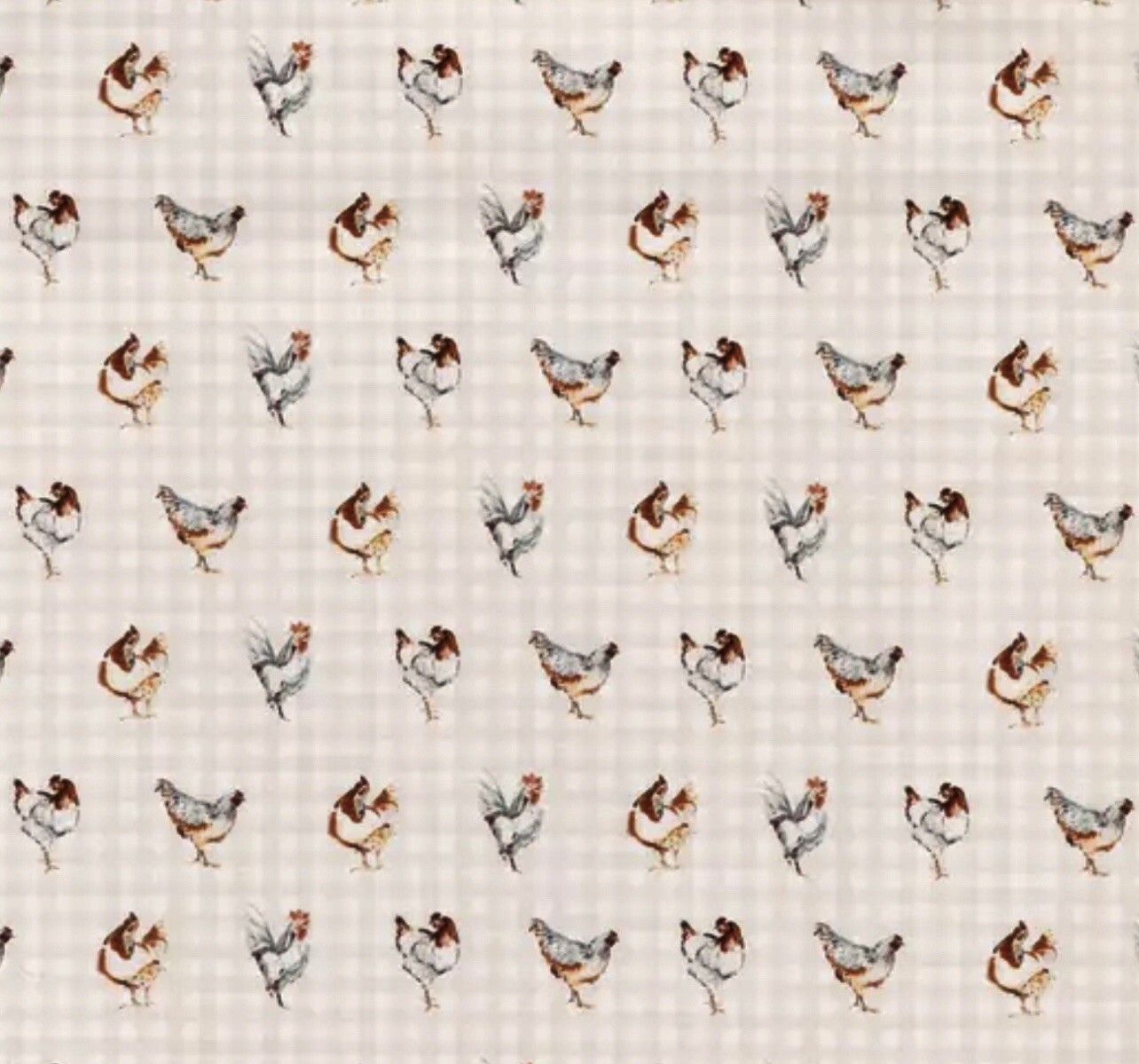Gingham Chickens Kitchen Autumn Fall Home Decor Gift 42″W x 14″L