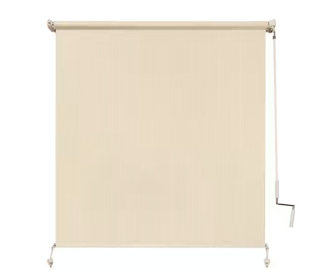 Outdoor Exterior Roller Shade Weather Resistant Blocks Heat Sun 48/72/96 in