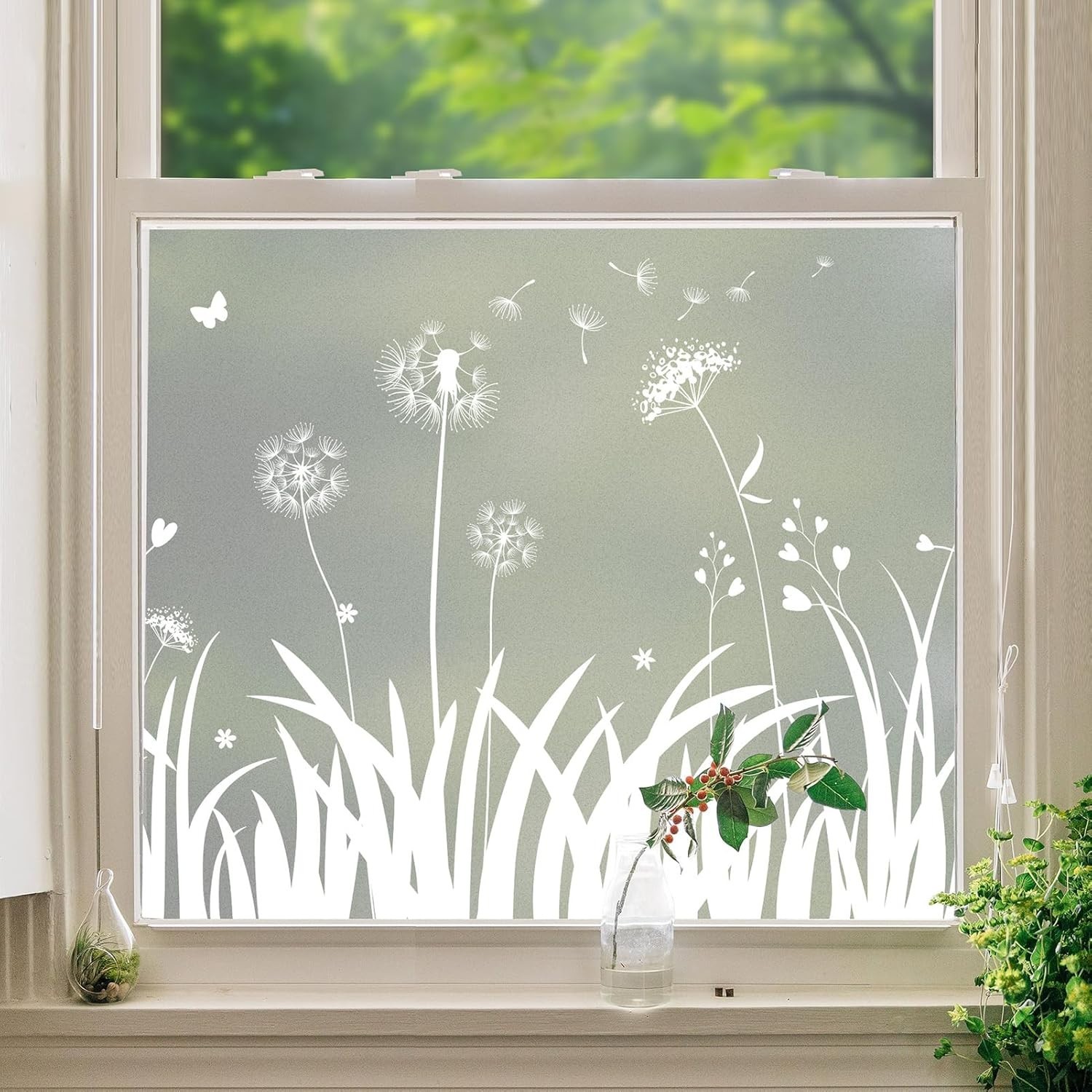 Window Privacy Film Decorative Heat Control Static Cling Stained Glass Sticker