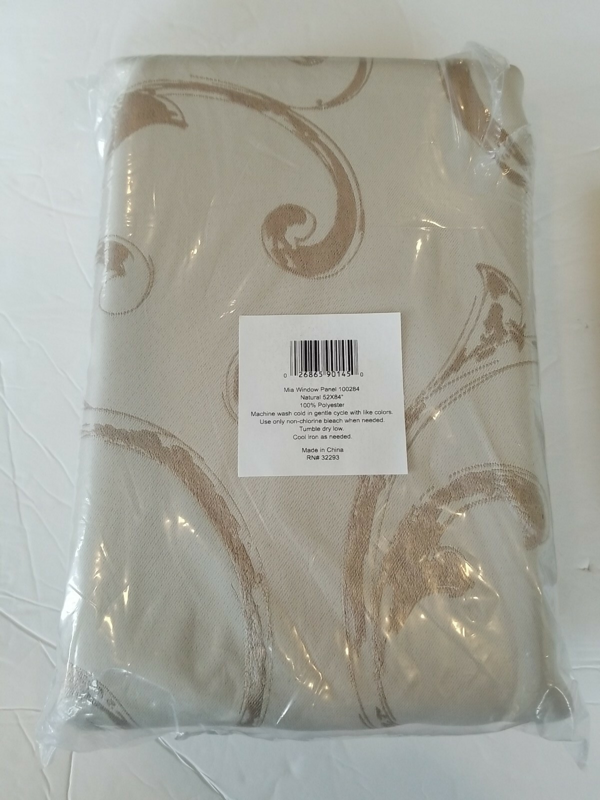 1 Elrene Mia 52″ x 84″ Single Blackout Curtain Panel NATURAL Poly 1 Panel Only