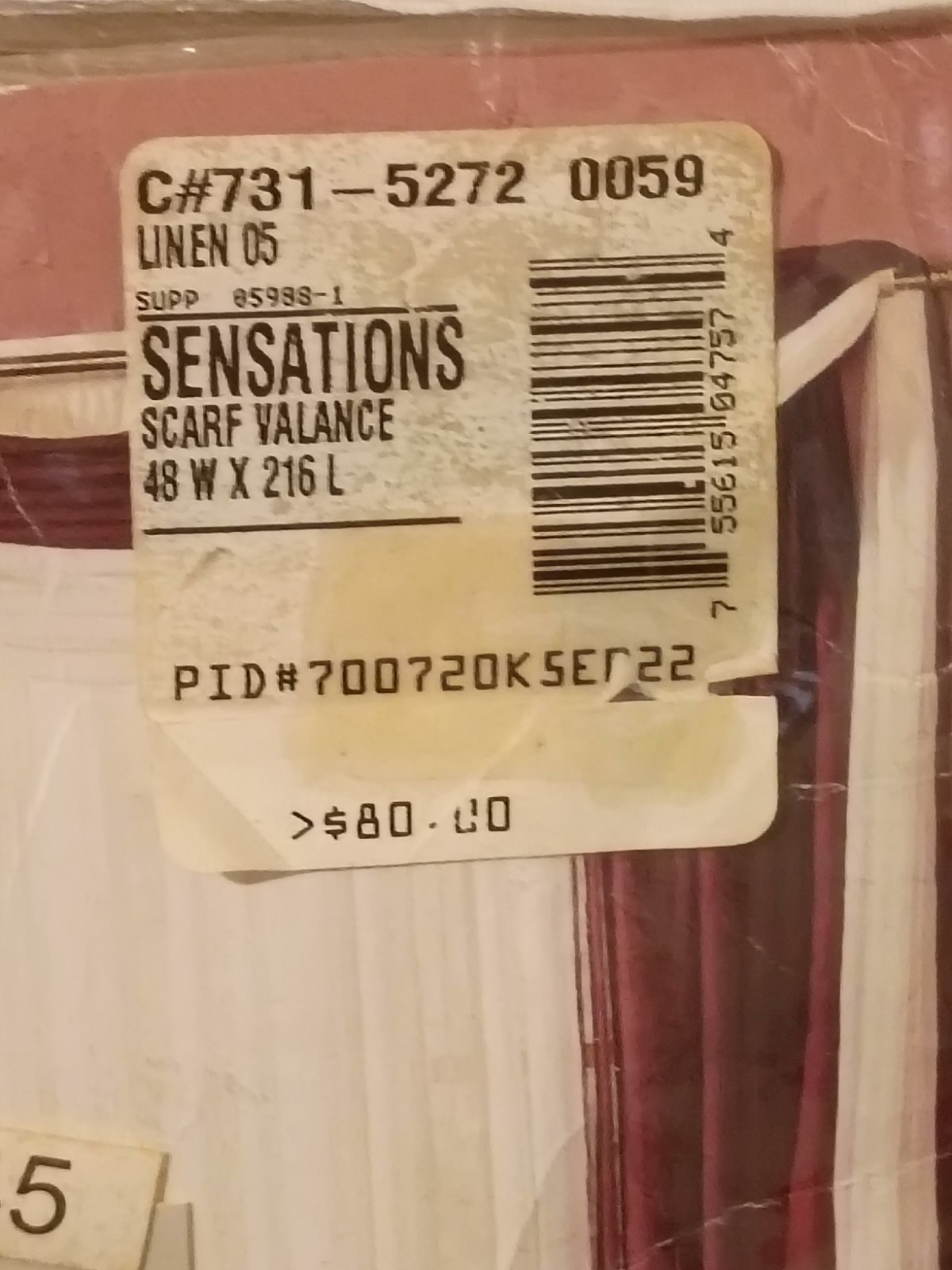 JC Penney Home Collection Set of 2 Tan Sensations 48″ W x 216″ L Scarf Valances