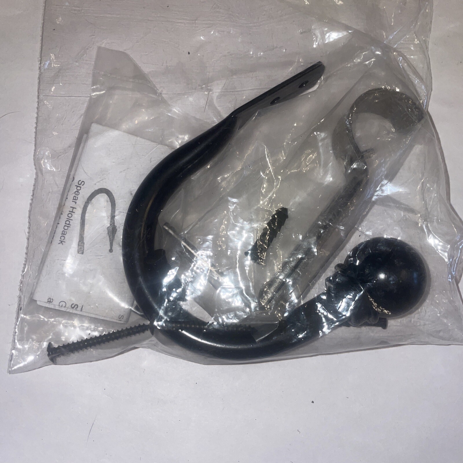 Tie back Drapery Ball Curtain Hook W Hardware & 1 Adjustable Curtain Rod Holder