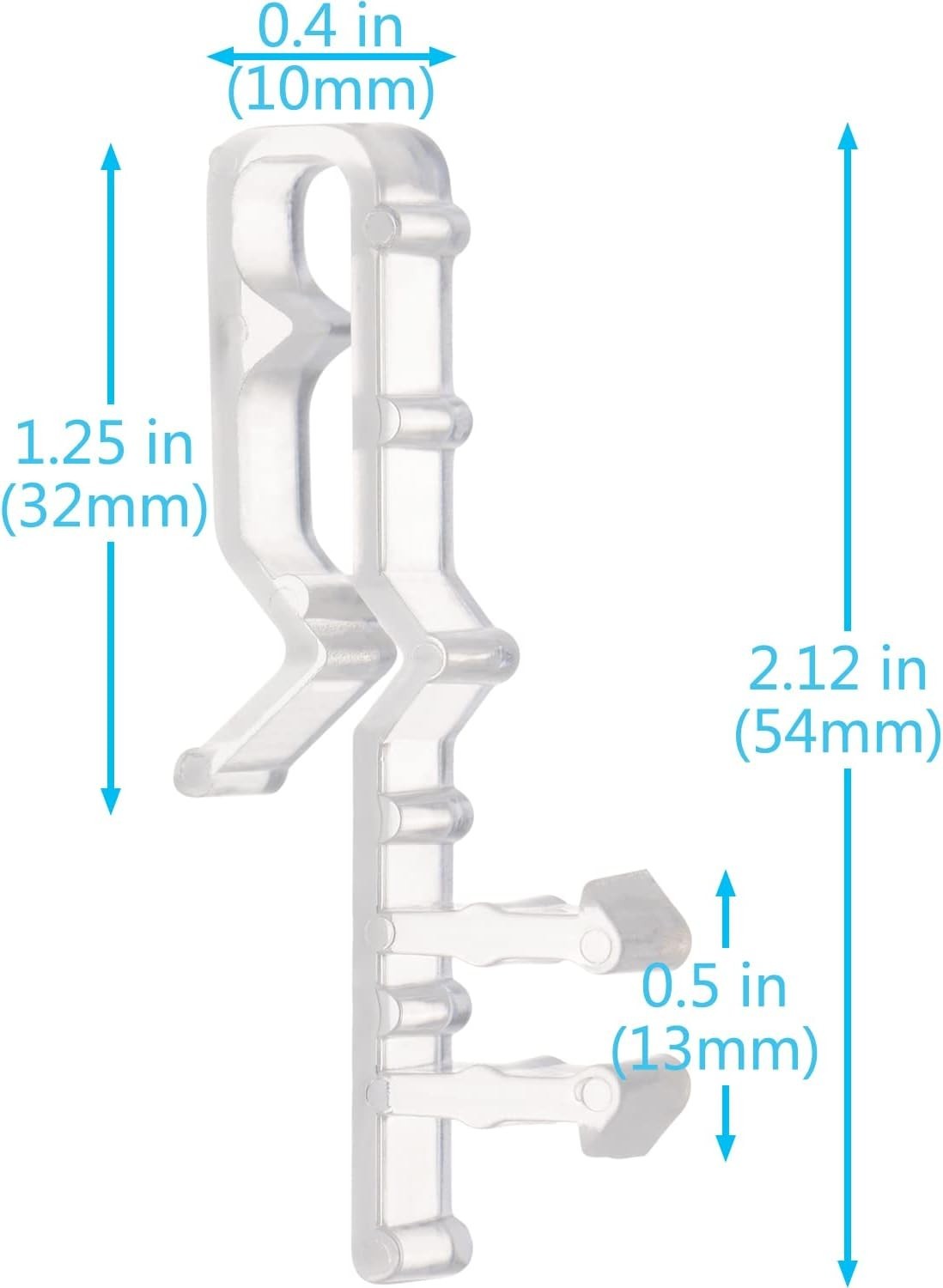 Valance Clips for Blinds 2 Inch Hidden Channel Window Blind Clips Clear Plastic