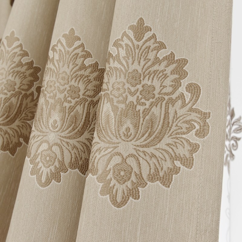 Custom European Court Jacquard Shading coffee cloth curtain valance drape C2130