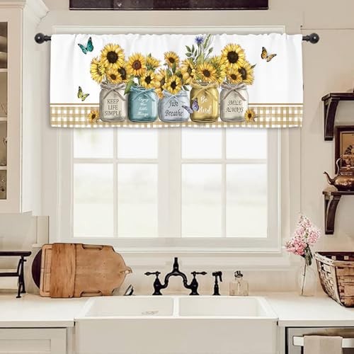 Sunflower Farmhouse Rustic 54″W x 18″L (Pack of 1) Yellow Sunflower Quotes