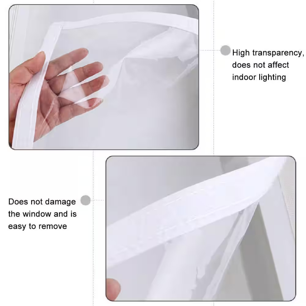 47 In. X 59 In. Indoor Window Insulation Kit with Zipper for Winter Keep Cold Ou