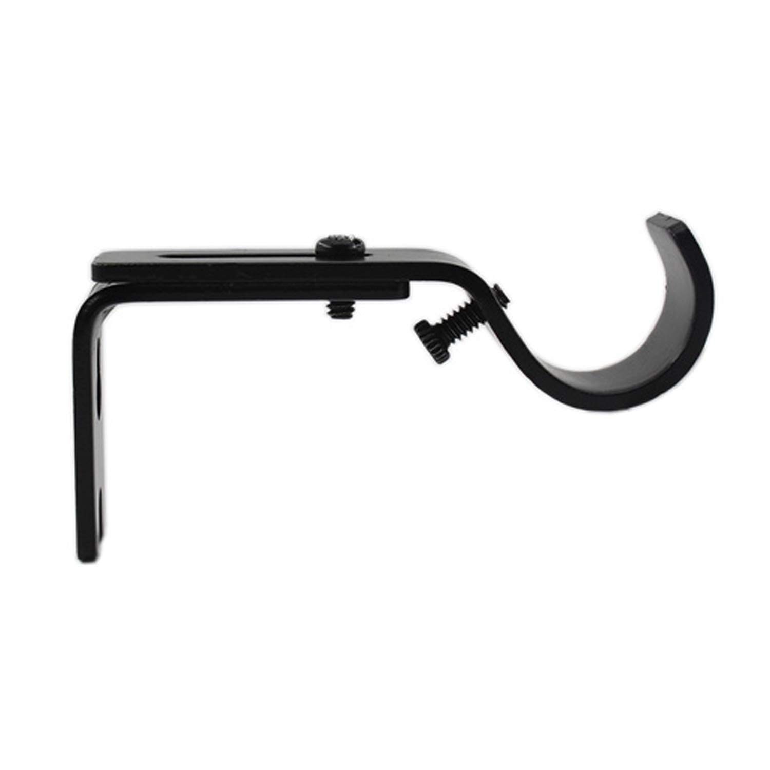 ULIFESTAR 3 Pack Adjustable Curtain Rod Brackets Black