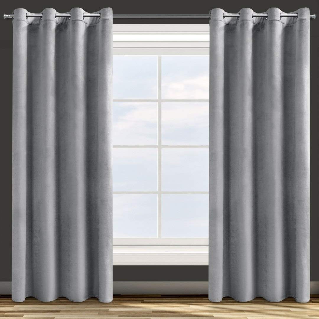 Design91 Velvet Curtain Eyelet Eyelet Scarf Opaque Curtains Velvet Velour 140×250…