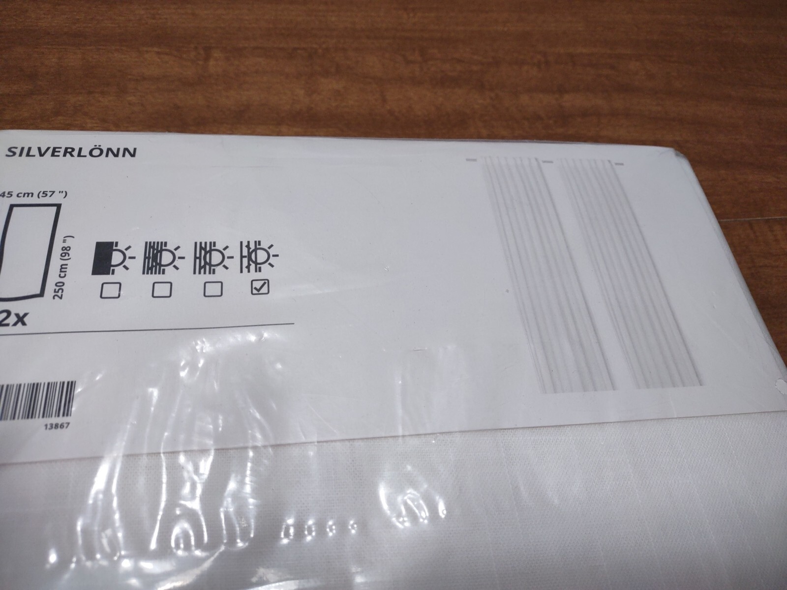 New! IKEA SILVERLONN CURTAINS 145 x 250cm 57″x 98″ Ivory TEXTURE unopened