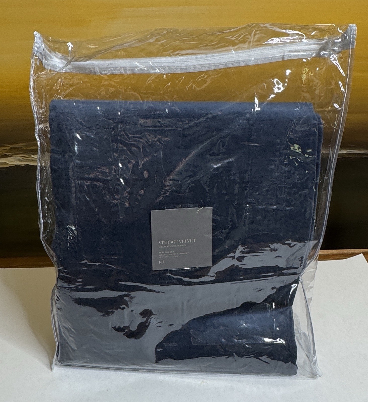 Restoration Hardware Vintage Velvet Drapery RP Privacy 50″W x 120″L Indigo $600