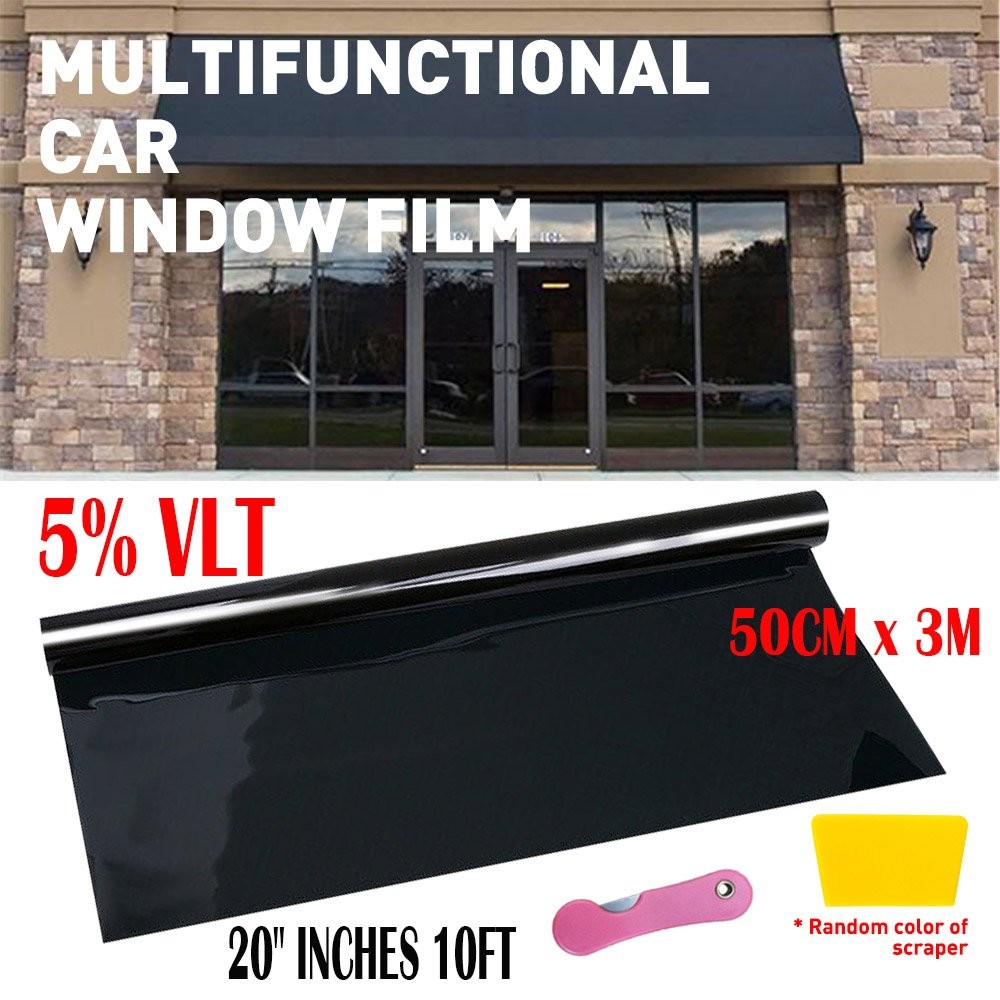 300CM 5% VLT Uncut Window Roll Tint Film 20″ x 10ft Feet Car Home Office Glass