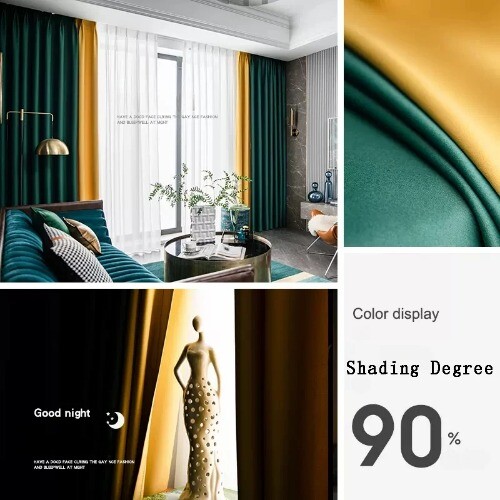 Light Luxury Blackout Curtains Large Area Room Curtain Drape High Shading 90%
