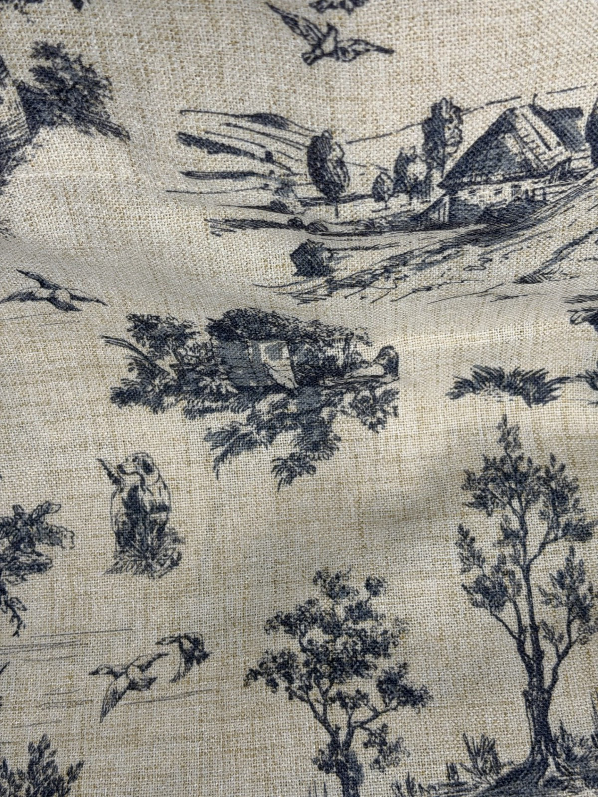 New Envogue French Country Toile Cottage Drapes Curtains 37″ x 96′ Set of 2