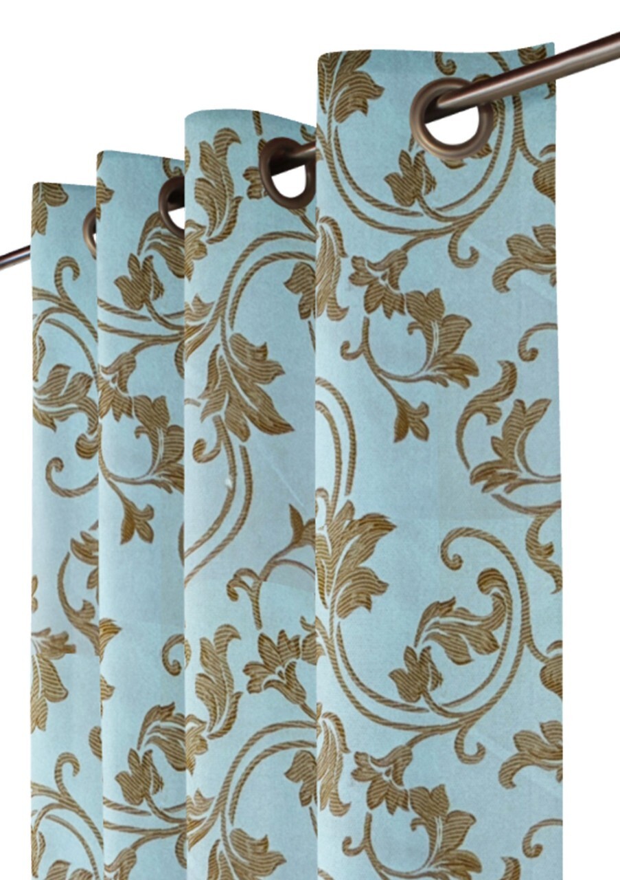 Drapery Panel -Mint Blue – Rayon/Polyester- 55″ Inches W-MLK