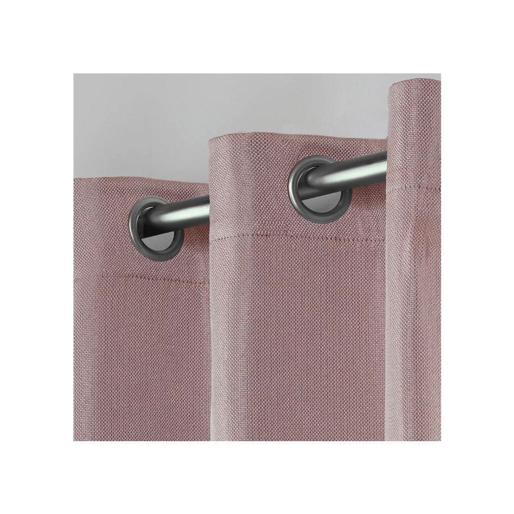Curtain panels pink grommet top 84″L x 104″W (52″W each) light filtering pair