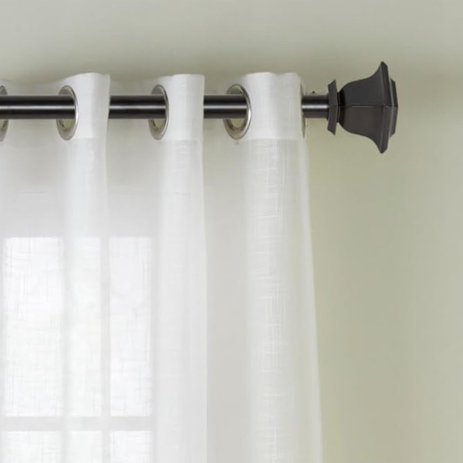 Curtain Rods for Windows 18 – 44 Inch, 1 Inch Heavy Duty Extendable Metal Dra…