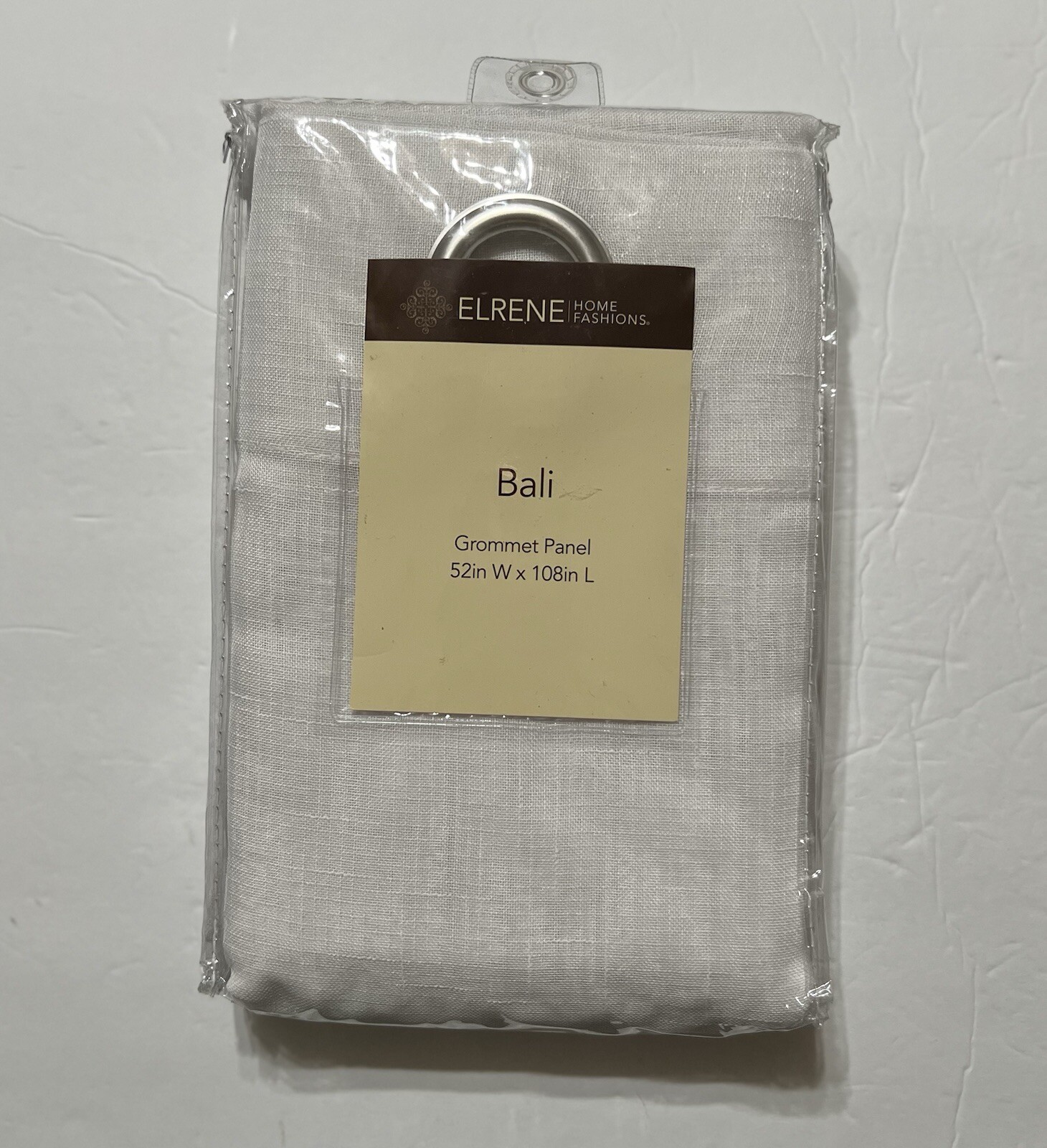 Elrene Home Fashions Bali Grommet Panel White Curtían 52w X 108 in